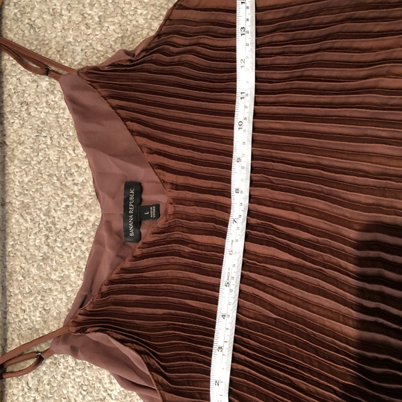 Banana Republic Rust Pleated Midi Dress - Picture 7 of 9